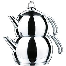 کتری و قوری کرکماز مدل Tombik کد A104 Korkmaz Tombik A104 Teapot And Kettle Set